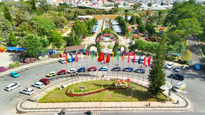 Dàn xe điện trong sự kiện tại TP Đà Lạt.