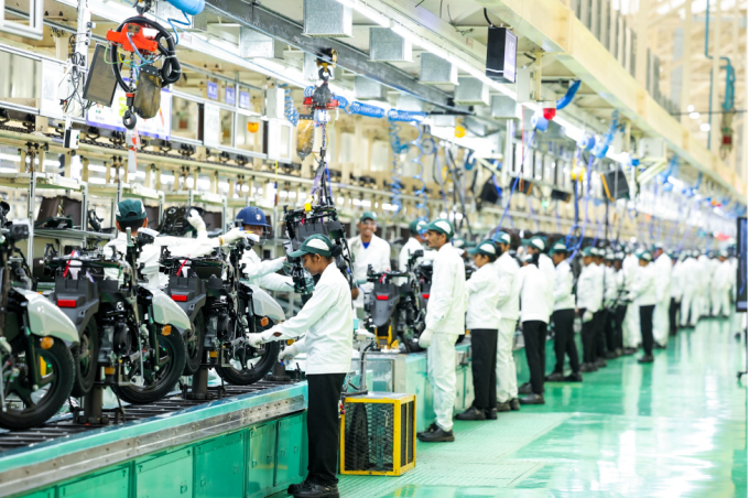 Một dây chuyền trong nhà máy sản xuất của Honda. Ảnh: HVN