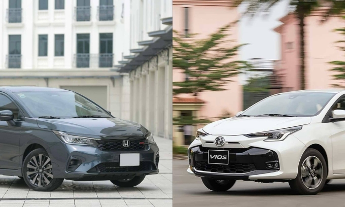 Honda City và Toyota Vios. Ảnh: Lương Dũng - TMV