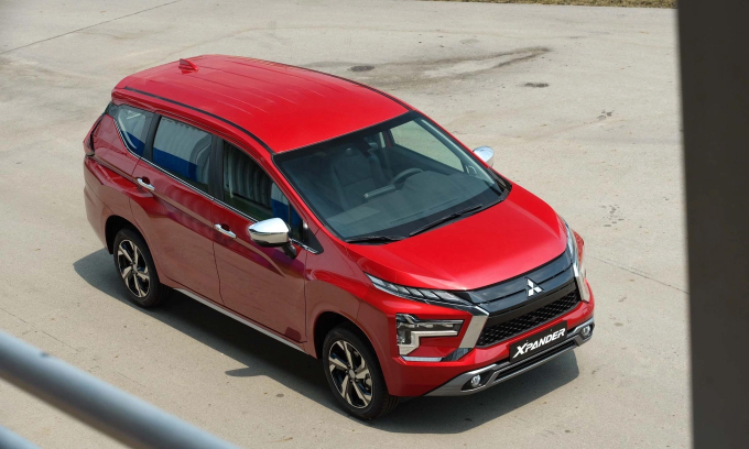 Một mẫu Mitsubishi Xpander tại trường đua Đại Nam.