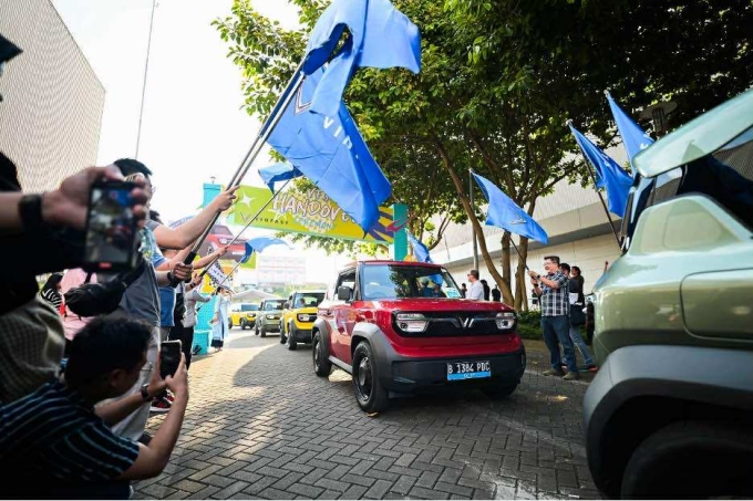Dàn xe điện VinFast VF 3 tại Indonesia.